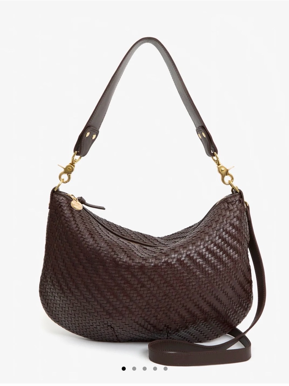 Clare V Moyen Messenger - Chocolate Woven Zig-Zag $525 NWT